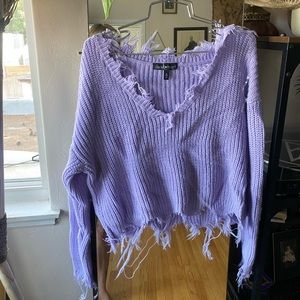 “Messy” knit sweater
